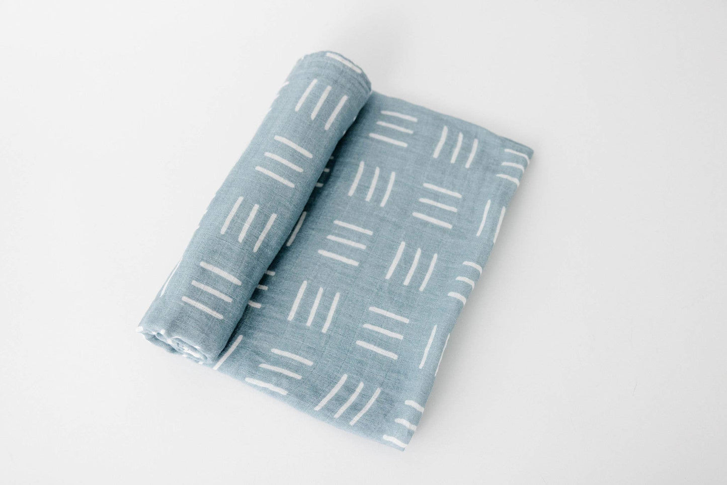 Blue Organic Muslin Swaddle Blanket